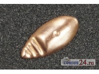 Чешуйки CR202 Щит с рисками глухой, 11,5 х 5 мм., медь, 100 шт.
